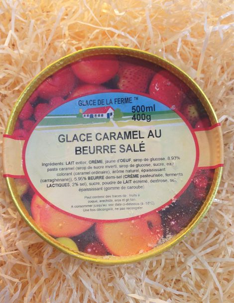 Glace au caramel beurre salé de la Ferme Bidard 500ml